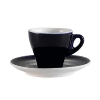 product of CAC China E-3-CBU - Cup & Saucer Set, Cup 2-3/4" Dia, Saucer 4⅞" Dia, Cobalt Blue/Super White - Set