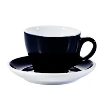 product of CAC China E-75-CBU Cup & Saucer Set, 3-5/8"x2-5/8" Cup and 5-7/8"x1" Saucer, Porcelain, Blue - 1/Set