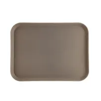 product of CAC China FGTD-1520BN Non-Slip Serving Tray, 20"L x 15"W, Rectangle, Fiberglass, Brown