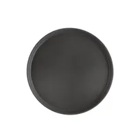product of CAC China FGTR-16BK Non-Slip Serving Tray 16" Dia., Round Fiberglass Black Stain/Odor Resistant NSF