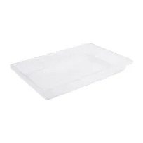 product of CAC China FS1F-3C Food Storage Box, 5 Gallon, 26"L x 18"W x 3"H, Polycarbonate, Clear