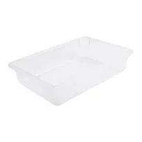 product of CAC China FS1F-6C Food Storage Box, 9 Gallon, 26"L x 18"W x 6"H, Polycarbonate, Clear