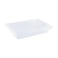 product of CAC China FS1H-3C Food Storage Box, 1.75 Gallon, 18"L x 12"W x 3-1/2"H, Polycarbonate, Clear