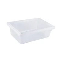 product of CAC China FS1H-6C Food Storage Box, 3.5 Gallon, Half-Size, 18"L x 12"W x 6"H, Polycarbonate, Clear