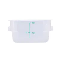 product of CAC China FS2P-SQ2T 22-qt Square Stackable Storage Container, Polypropylene, Translucent, BPA-Free