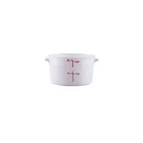 product of CAC China FS3P-2W Food Storage Container, 2 qt, Round, Stackable, Polypropylene, White, BPA Free