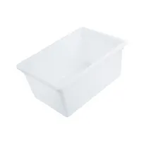 product of CAC China FS4F-12W Storage Box, 17 Gallon, 26"L x 18"W x 12"H, Polypropylene, White, BPA Free