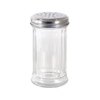 product of CAC China G2SP-12P Sugar Pourer Shaker, 12 oz Glass with Stainless Steel Top - 1 Dozen