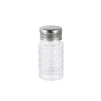product of CAC China G8CK-2F - 2 oz Salt Pepper Shaker, Lead-Free Glass Jar with Stainless Steel Top - 1 Dozen