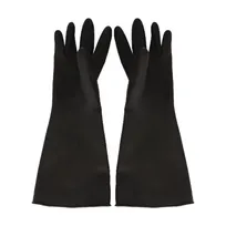 product of CAC China GLLX-2KL - Large Reusable Latex Dishwashing Gloves, Black Embossed Texture, 1 Pair