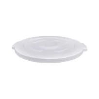 product of CAC China IBSC-10LD Lid for 10 Gallon Trash Can, White Polypropylene Plastic, 10 Gallon Capacity
