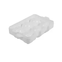 product of CAC China ICBT-R6LD Ice Cube Tray, 6-Compartment Round, White Polypropylene (PP) Lid Included