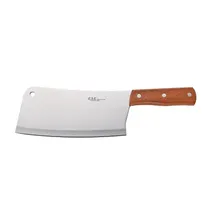 product of CAC China KACH-84W 8" Heavy Duty Forged Full Tang High-Carbon Steel Asian Cleaver Knife, Black Handle