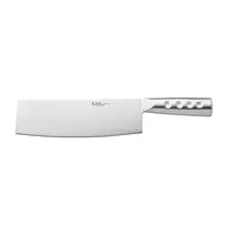 product of CAC China KCCS-83 Chinese Cleaver Knife, 8", 12" Length, Stainless Steel Handle