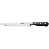product of CAC China KFCV-G80 Schnell Carving Knife, 8" Forged, High-Carbon Steel Blade, Black Handle