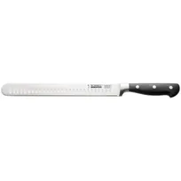 product of CAC China KFSL-G101 Schnell Slicing Knife, 10", German High-Carbon Steel, Ice-Tempered, Black Handle