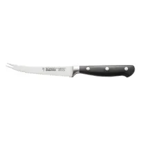 product of CAC China KFTM-G51 Schnell Tomato Knife, 5" Forged, German High-Carbon Steel Blade, Black Handle