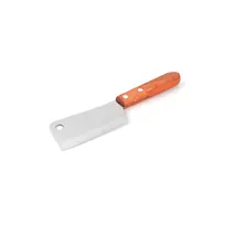 product of CAC China KMCW-42 Mini Cleaver Knife, 3-5/8", Wooden Handle, Stainless Steel Blade