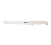 product of CAC China KSBR-100 Klinge Bread Knife, 10" Blade, German High-Carbon Steel, White Handle