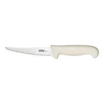 product of CAC China KSUC-50 Utility Knife, 5" Blade, Stamped, German High-Carbon Steel, White Handle