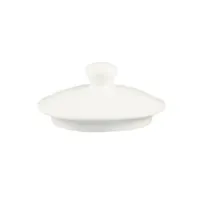 product of CAC China LN-3-LID - Lion Head Porcelain Lid, 3.5" Dia x 1.5" H, White, Dishwasher Safe - 1 Dozen