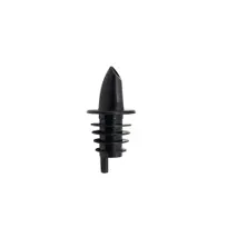 product of CAC China LQPR-P2BK Free Flow Liquor Pourer, Plastic, Black, With Collar, Sold Per Dozen