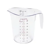 product of CAC China MCBK-200 Measuring Cup, 2 Qt./200-2000 mL, Polycarbonate, Dual Color Embossed Graduations