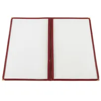 product of CAC China MCP2-914BY Menu Cover - 2-Pocket Booklet, 8-1/2" x 14", Double-Sided View, Corners, Trim