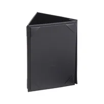 product of CAC China MCT3-75BK Menu Tent Cover, 2-Panel 5" x 7" Insert, Faux Leather Black, Leather-Like Material