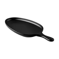 product of CAC China MLFP-OV16-MK Skillet Server, 15.75" L x 7.25" W x 1.25" H, Matte Black Plastic - 1 Dozen