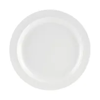product of CAC China MLNC-16 Maxwell Plate, 10.25" Round Narrow Rim, White Melamine, Dishwasher Safe - 1 Dozen