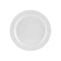 product of CAC China MLNC-7 Maxwell Plate, 6-1/4" Round Narrow Rim, White Melamine Dishwasher Safe - 1 Dozen
