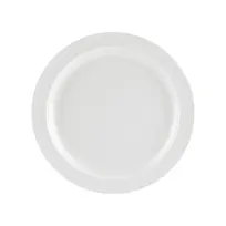 product of CAC China MLNC-8 Maxwell Plate, 9" Round Narrow Rim, White Melamine, Dishwasher Safe - 1 Dozen
