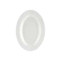 product of CAC China MLRN-14 Oval Platter, 12.5" x 8.9" White Melamine, Dishwasher Safe - 1 Dozen
