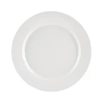 product of CAC China MLRN-8 - 9" Round Melamine Plate, White, Rolled Edge, Dishwasher Safe - 1 Dozen