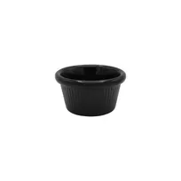 product of CAC China MRKF-3F-BLK Round Fluted Melamine Ramekin, 3oz, 3.125"x3.125"x1.625", Black - 1 Dozen