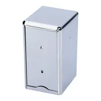 product of CAC China NPHD-8 Napkin Dispenser, Stainless Steel, Holds 3-3/4" x 7-3/8" Napkins, Rubber Feet