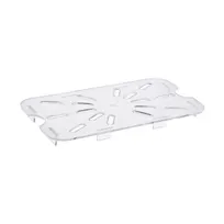 product of CAC China PCDS-Q Food Pan Drain Shelf, 1/4-Size, Polycarbonate, Clear, NSF, Dishwasher/Freezer Safe