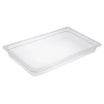 product of CAC China PCFP-F2 Full-Size Polycarbonate Food Pan, 2-1/2" Deep, Clear, Non-Stick Interior