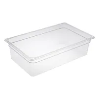 product of CAC China PCFP-F6 Full-Size Polycarbonate Food Pan, 6" Deep, Clear, Non-Stick Interior
