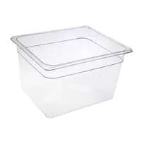 product of CAC China PCFP-H8 Polycarbonate Food Pan, Half-Size, 8" Deep, Clear, Non-Stick Interior