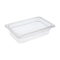 product of CAC China PCFP-Q2 Polycarbonate Food Pan, 1/4-Size, 2-1/2" Deep, Clear, Non-Stick Interior