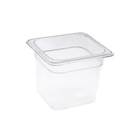 product of CAC China PCFP-S6 Polycarbonate Food Pan, 1/6 Size, 6" Deep, Clear, Non-Stick Interior
