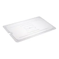 product of CAC China PCSL-FC Full Polycarbonate Food Pan Cover, Spoon-Notched, Impact Resistant, NSF Certified
