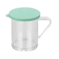 product of CAC China PDRG-10G-05 Dredge Shaker, 10-11 oz Green Aluminum with Handle, 0.5mm Lid - Set