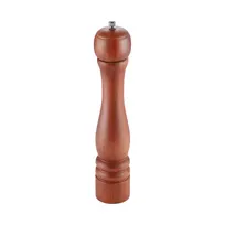product of CAC China PMW1-12BN Pepper Mill - 12" Height, Grinding Knob, Solid Hardwood Body, Brown Matte Finish