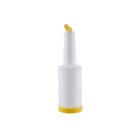 product of CAC China PRBT-1YL Pour Bottle with Spout and Lid, 1 Quart (32 oz), 3 3/4" Yellow, Complete Unit
