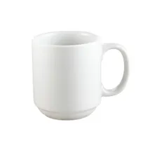 product of CAC China PRM-10-P - 10 oz Super White Porcelain Mug, Stackable, Dishwasher/Oven Safe - 1 Dozen