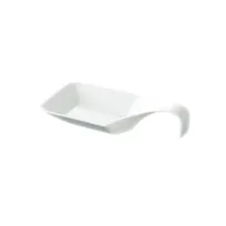 product of CAC China PTS-44 - Square Soup Spoon, 1 oz, 4" x 2-1/2" x 1⅜" Porcelain, White, Dishwasher Safe - 1 Dozen