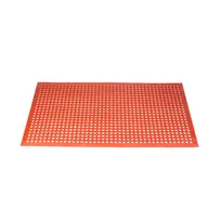 product of CAC China RMAT-35RD-B Floor Mat, 5' x 3' 1/2" Thick Rubber, Red, Anti-Fatigue Slip-Resistant